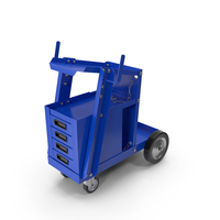 Rolling Welding Cart with Drawers Blue New PNG & PSD Images