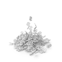 Falling Dollars White PNG & PSD Images