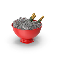 Champagne Bowl With Ice Red PNG & PSD Images