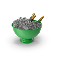 Champagne Bowl With Ice Green PNG & PSD Images