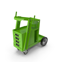 带抽屉的滚动焊接车绿色新PNG和PSD图像