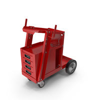 Rolling Welding Cart with Drawers Red New PNG & PSD Images