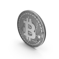 Silver Bitcoin PNG & PSD Images