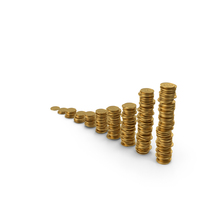 Stacks Of Golden Bitcoins PNG & PSD Images
