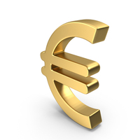 Gold Euro Sign PNG & PSD Images