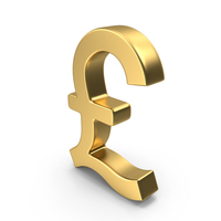 Gold Pound Sterling Sign PNG & PSD Images
