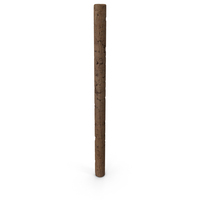 Narrow Worn Wooden Pole PNG & PSD Images