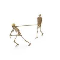 Tied Worn Skeleton Captive Hostage Pulled By Another PNG & PSD Images