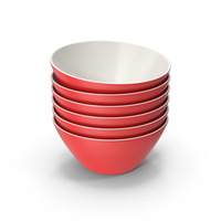 Stack Of Red White Bowls PNG & PSD Images