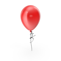 红色气球PNG和PSD图像