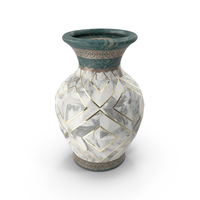 Decorative Vase With Marble Pattern PNG & PSD Images