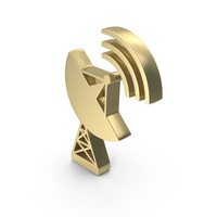 Gold Satellite Network Symbol PNG & PSD Images