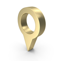 Pin Locate Gold PNG & PSD Images