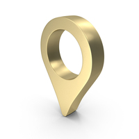 Pin Locate Map Gold PNG & PSD Images