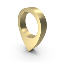 Pin Locate Navigate Gold PNG & PSD Images