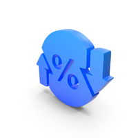 Percent Up Down Blue PNG & PSD Images