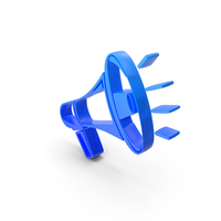 Mega Phone Sound Speaker Blue PNG & PSD Images