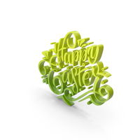 Festival Happy Easter Banner Green PNG & PSD Images