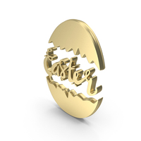 Golden Easter Egg Symbol PNG & PSD Images
