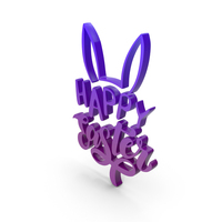 Colorful Happy Easter Symbol PNG & PSD Images