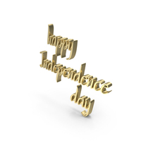 Gold Happy Independence Day Symbol PNG & PSD Images