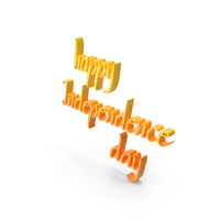 Yellow Happy Independence Day Symbol PNG & PSD Images