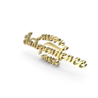Happy Independence Symbol Gold PNG & PSD Images