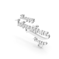 White Happy Independence Day Logo PNG & PSD Images