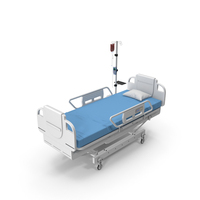Hospital Medical Bed With IV Stand PNG & PSD Images