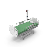 Hospital Medical Bed With IV Stand PNG & PSD Images