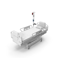 Hospital Bed With IV Stand PNG & PSD Images