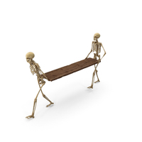 Two Worn Skeletons Carry A Wooden Board PNG & PSD Images