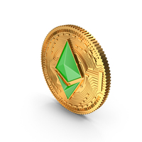Green Ethereum Coin PNG & PSD Images