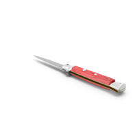 Automatic Switchblade Stiletto Knife Red Wood Handle PNG & PSD Images