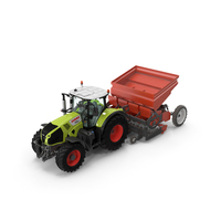 Axion Tractor With Potato Planter PNG & PSD Images