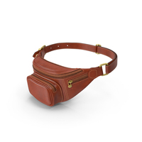 Brown Leather Waist Bag PNG & PSD Images