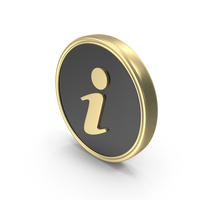 Information Symbol On Gold Coin PNG & PSD Images