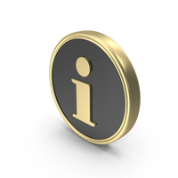 Info Symbol On Gold Coin PNG & PSD Images