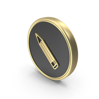 Pencil Note Coin Gold PNG & PSD Images