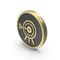 Gold Bullseye Coin PNG & PSD Images