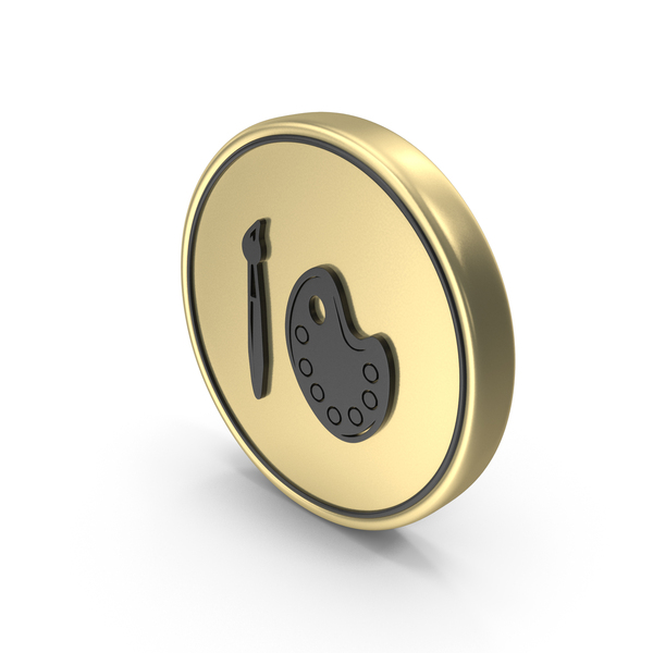 Paint Brush Art Coin Gold PNG & PSD Images