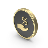 Percent Money Loan Save Coin Gold PNG & PSD Images