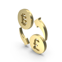 Golden Bitcoin To Pound Money Exchange Symbol PNG & PSD Images