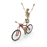 Worn Skeleton Victorious In A Bicycle Race PNG & PSD Images