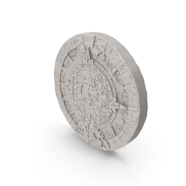 Marble Aztec Sun Stone PNG & PSD Images