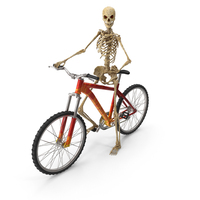 Worn Skeleton Bicycle Rider PNG & PSD Images