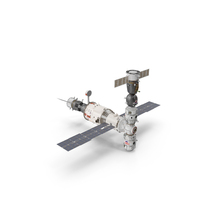 ISS Zvezda Service Module Fully Assembled PNG & PSD Images