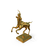Golden Statue of Sagittarius PNG & PSD Images