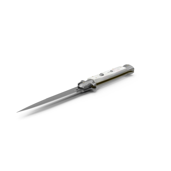 Push Button Switchblade Stiletto Pearl Handle PNG & PSD Images