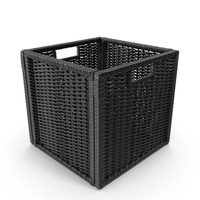 Rattan Storage Basket Black PNG & PSD Images